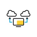 Multi color icon for Computing Cloud, computing anddevices Royalty Free Stock Photo