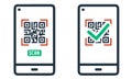 icon concept scan qr code via mobile Royalty Free Stock Photo