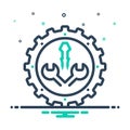 Mix icon for Configured, service and spanner Royalty Free Stock Photo