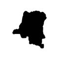 Black solid icon for Congo, democratic republic of congo and country