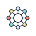 Color illustration icon for Connect, circle and connection Royalty Free Stock Photo
