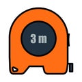 Icon Of Constriction Tape Measure Royalty Free Stock Photo