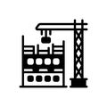 Black solid icon for Construction, architecture and build Royalty Free Stock Photo