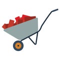 Icon of construction cart Royalty Free Stock Photo