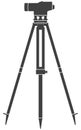 Icon construction level on tripod, vector illustration, isolated on white background Royalty Free Stock Photo