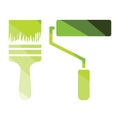 Icon of construction paint brushes