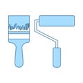 Icon Of Construction Paint Brushes