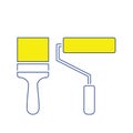 Icon of construction paint brushes