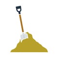 Icon Of Construction Shovel And Sand Royalty Free Stock Photo