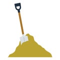 Icon of Construction shovel and sand Royalty Free Stock Photo