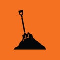 Icon of Construction shovel and sand Royalty Free Stock Photo