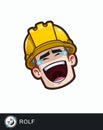 Construction Worker - Expressions - Positive n Smiling - Rolling on the Floor Laughing