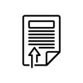 Black line icon for Context, theme and topic Royalty Free Stock Photo