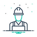Mix icon for Contractor, occupier and hireling Royalty Free Stock Photo
