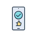 Color illustration icon for Convenient, acceptable and helpful