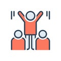 Color illustration icon for Convince, satisfy and people Royalty Free Stock Photo