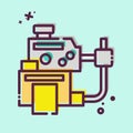 Icon Coolant Leak Diagnosis. related to Car Maintenance symbol. MBE style. simple design editable. simple illustration Royalty Free Stock Photo