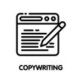 Icon copywriting outline style icon design illustration on white background