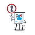 An icon of corona graph cartoon design style with a sign board Royalty Free Stock Photo