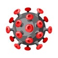 Icon of coronavirus molecule Covid-19. Illustration of new virus symbol. Royalty Free Stock Photo