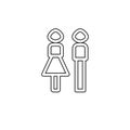 Man and woman icon. Couple symbol. Valentine day sign