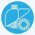 Icon Covit. related to Hepatologist symbol. blue eyes style. simple design editable. simple illustration