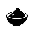 Black solid icon for Cream, paste and dope