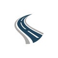 Creative road bend logo