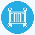 Icon Crib. suitable for Kids symbol. blue eyes style. simple design editable. design template vector. simple illustration Royalty Free Stock Photo