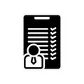 Black solid icon for Criteria, product and selection