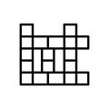 Black line icon for Crossword, word and sudoku Royalty Free Stock Photo