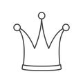 Icon crown. Outline drawing. Vector on white background