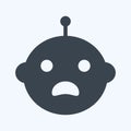 Icon Crying Baby. suitable for Baby symbol. glyph style. simple design editable. design template vector. simple symbol Royalty Free Stock Photo