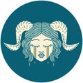crying tiefling face icon