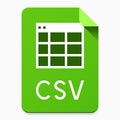 CSV flat style file type pictogram