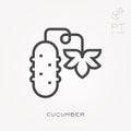 Icon cucumber. With the ability to change the line thickness.