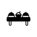 Black solid icon for Cuisine, food and cooking