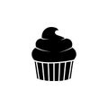 The icon of cup cake. Simple flat icon illustration, vector of cup cake for a website or mobile application Royalty Free Stock Photo