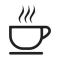 Icon, a Cup of Hot Drink.coffee flat icon symbol sign, vector,
