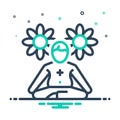 Mix icon for Curative, yoga and meditation