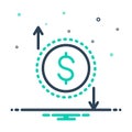 mix icon for Currency Value, investment and financial