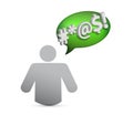 Icon cursing at loud. illustration design Royalty Free Stock Photo