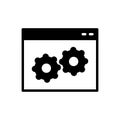 Black solid icon for Custom, software and program Royalty Free Stock Photo