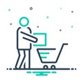 Mix icon for Customer, regular and shopper Royalty Free Stock Photo