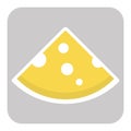 Icon of cut cheese piece Royalty Free Stock Photo