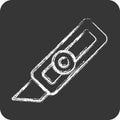 Icon Cutter Knife. suitable for Paint Art Tools symbol. chalk Style. simple design editable. design template vector. simple