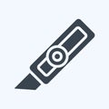 Icon Cutter Knife. suitable for Paint Art Tools symbol. glyph style. simple design editable. design template vector. simple