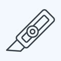 Icon Cutter Knife. suitable for Paint Art Tools symbol. line style. simple design editable. design template vector. simple