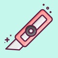 Icon Cutter Knife. suitable for Paint Art Tools symbol. MBE style. simple design editable. design template vector. simple