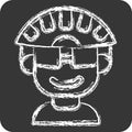 Icon Cyclist related to Bicycle symbol. chalk Style. simple design editable. simple illustration